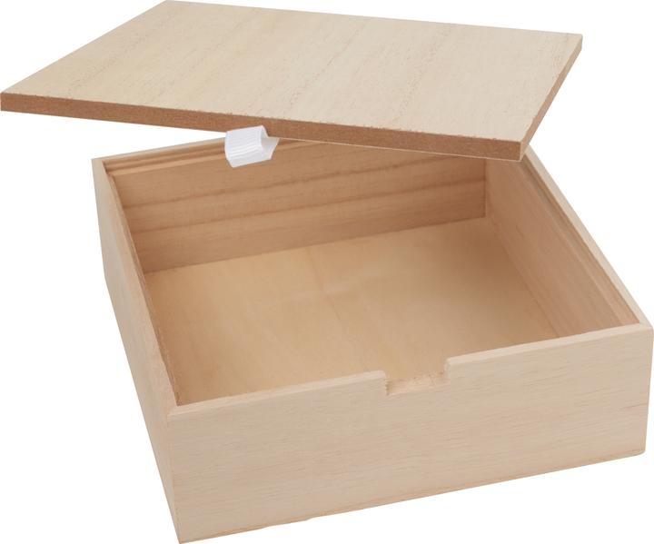 Produktbild VBS Holzkästchen "Quadrat" mit losem Deckel (15 x 15 x 5 cm)