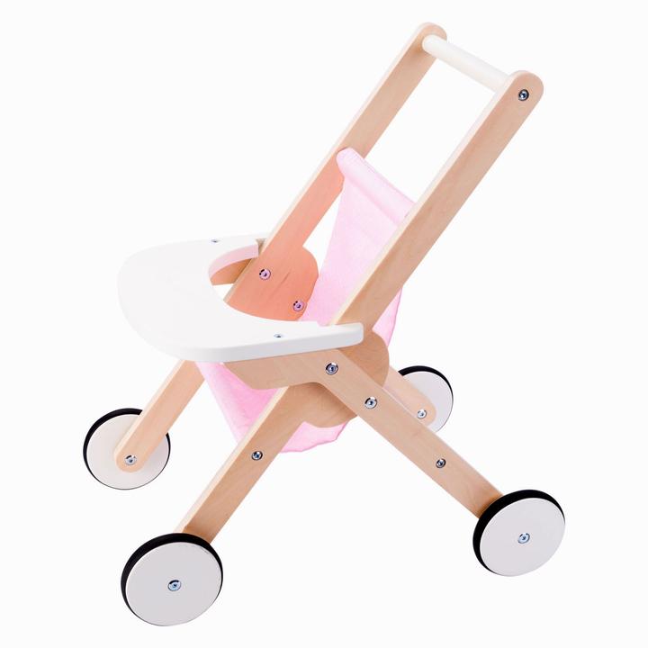 Actual product image Engelhart Wooden Doll's Pram, Pink