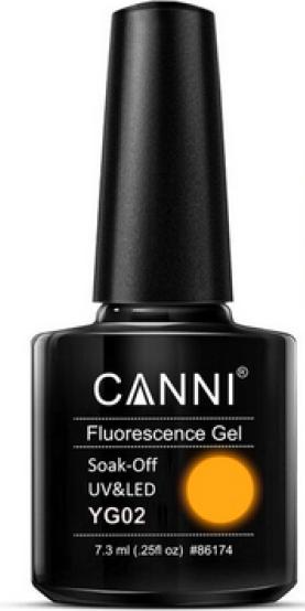 Image du produit Canni Vernis en gel Fluorescence YG02 UV/LED (Orange, Vernis semi-permanent)
