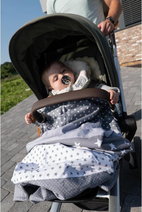 Produktbild Ullenboom Kuscheldecke Sterne grau 70 cm x 100 (70 x 100 cm)