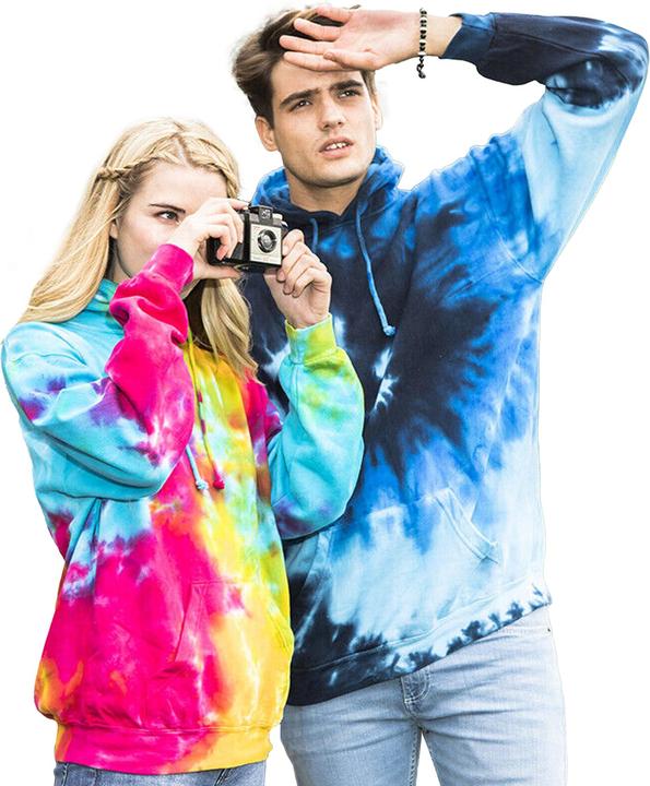 Produktbild Colortone Kvinnor Rainbow Hoodie Kapuzenpullover BatikOptik (L)