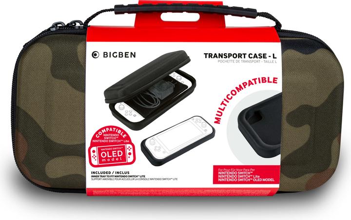 Produktbild Bigben Tasche Classic XL - camo green (Switch Lite, Switch OLED)
