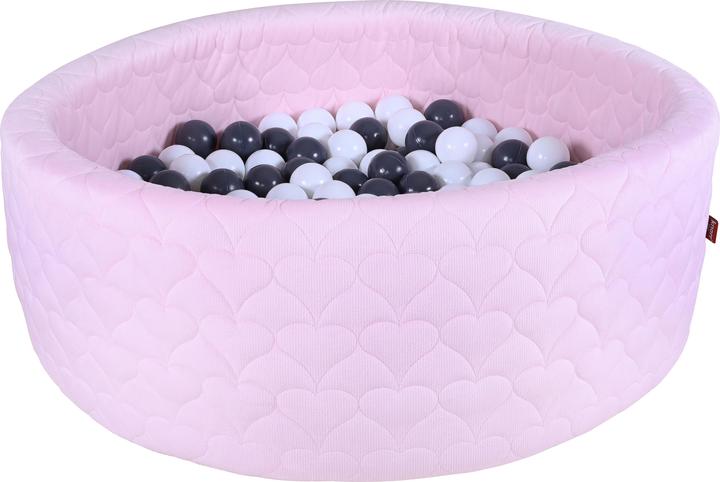 Immagine prodotto Knorrtoys Palla da piscina morbida - "Cosy heart rose" - 300 palline grigio/crema