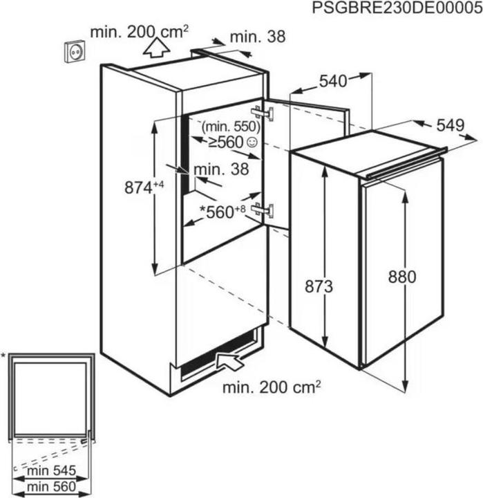 Produktbild Electrolux AEG Einbau-Kühlschrank (142 l)
