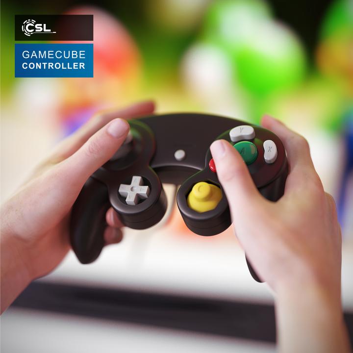 Produktbild CSL 2x Nintendo Controller, Gamepad für Nintendo GameCube / Wii Vibrationseffekte / ergonomisch