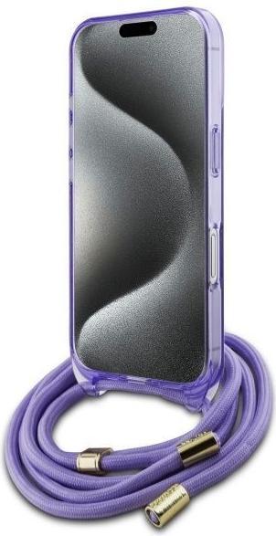 Immagine prodotto Guess GUHMP16SHCTSGNSU iPhone 16 6.1" fioletowy/viola custodia rigida Crossbody Cord Script MagSafe