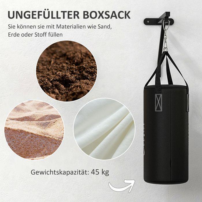 Actual product image Swisshandel24 Boxsack Wandhalterung Boxsack Ständer mit Handschuhen, Stahl, Schwarz