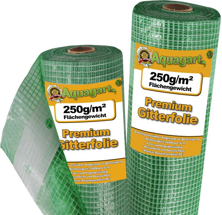 Produktbild Aquagart 22m Gitterfolie, Gartenfolie, Gewächshausfolie, Frühbeetfolie 1,5m breit