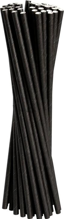 Produktbild Abena Paper straws, Gastro, 25cm, Ø8mm, black, paper (100 x)