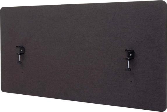 Mendler Acoustic desk partition, office privacy screen desk pin board, double wall fabric/textile - 120x60cm (120 x 60 x 2 cm)