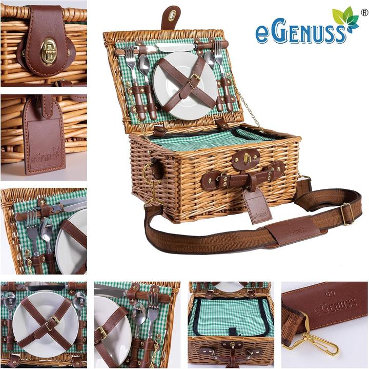 Immagine prodotto EGenuss Picknickkorb mit abnehmbarem Schultergurt