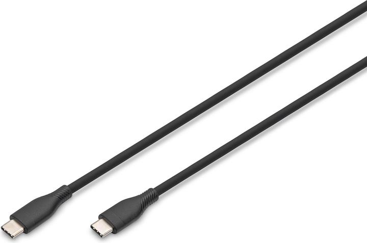 Image du produit Digitus Câble de connexion USB-C en silicone, 2m, noir (2 m, USB 2.0)