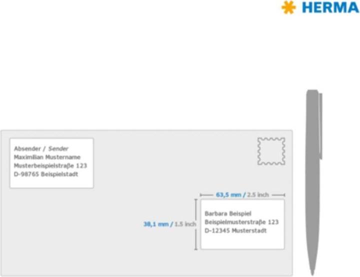 Produktbild HERMA Hochglanz Etiketten A4