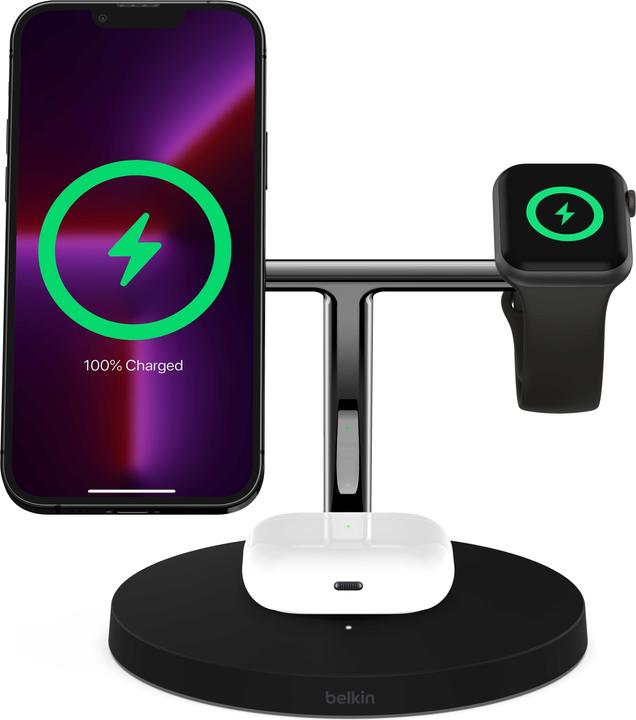 Image du produit Belkin BoostCharge Pro 3-in-1 Ladegerät mit MagSafe (15 W)