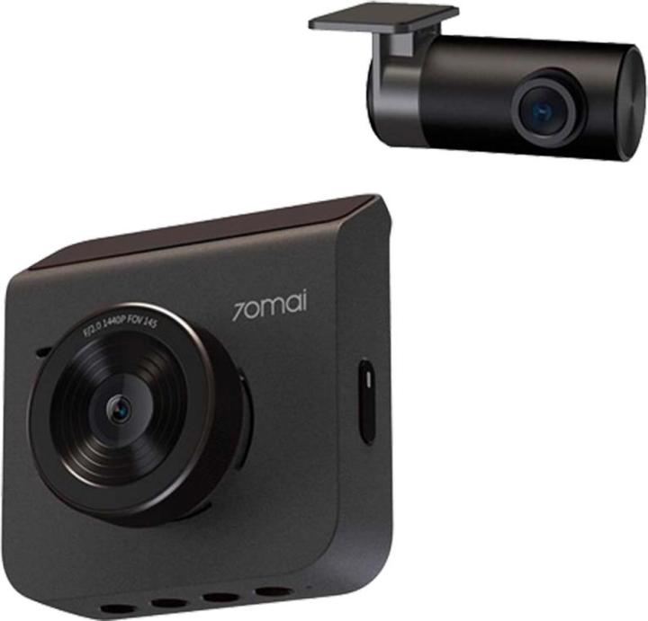 Actual product image 70mai A400 + Rear Camera RC09 Set EU (Built-in microphone, Wi-Fi, Accelerometer, GPS receiver, Night vision, Built-in display, Rechargeable battery, WQHD)
