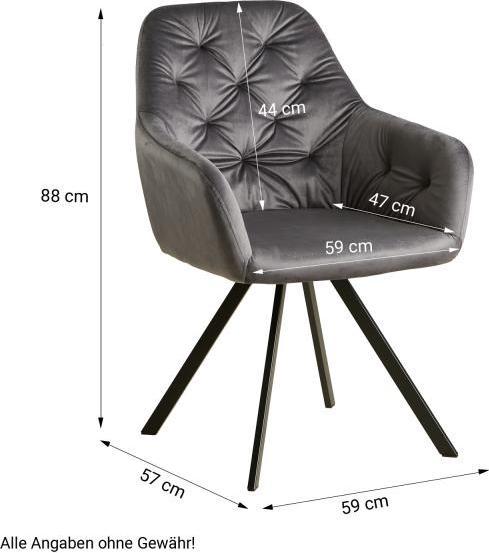 Actual product image Homestyle4u Polsterstuhl Samt Modern