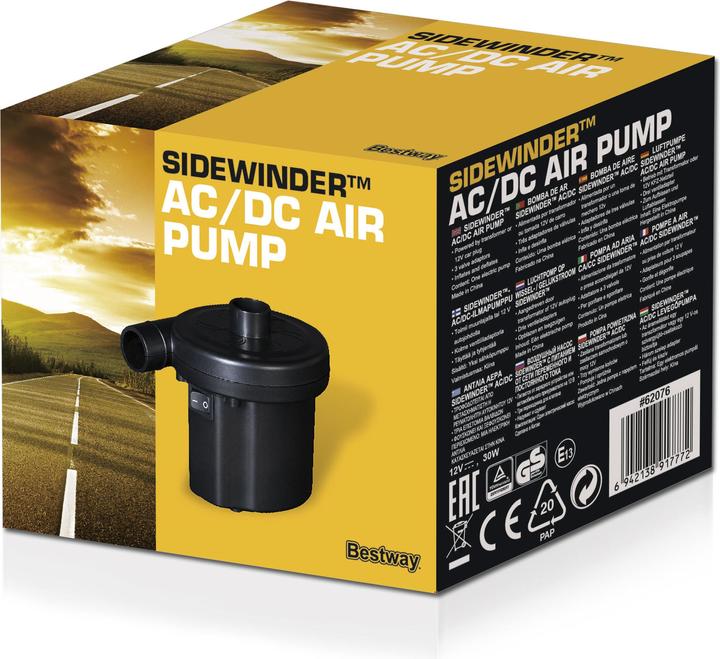 Actual product image Bestway Sidewinder AC/DC Air Pump