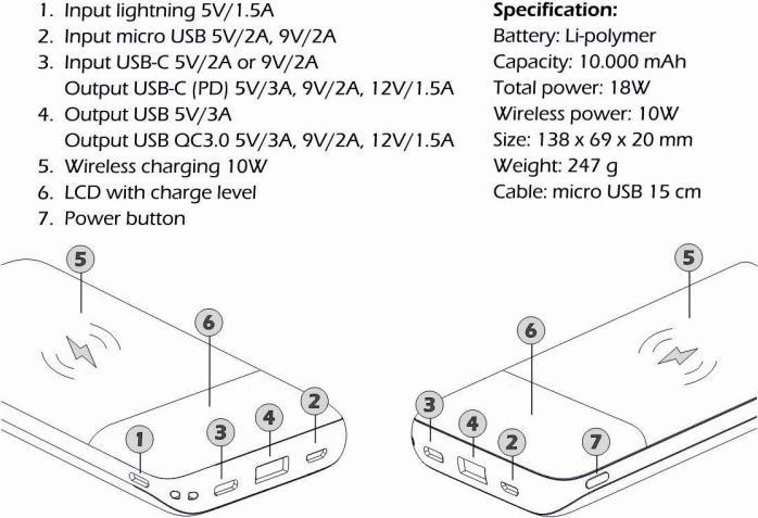 Actual product image Swissten All-In-One (10000 mAh, 10 W, 18 Wh)