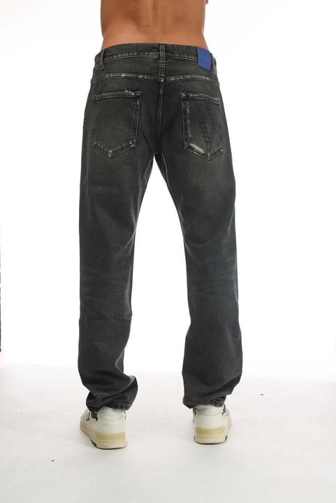 Actual product image Marcelo Burlon Mens Cross Medium Stone Denim Jeans (33)