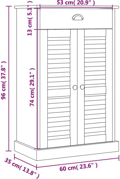 Produktbild VidaXL Lyra (60 x 35 x 96 cm)