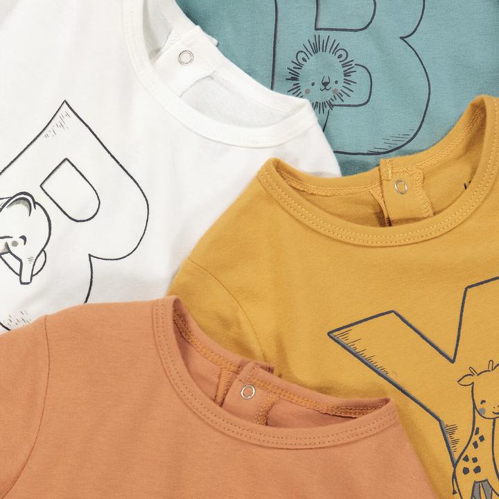 Image du produit La Redoute Collections Lot de 4 grenouillères avec pied (86)