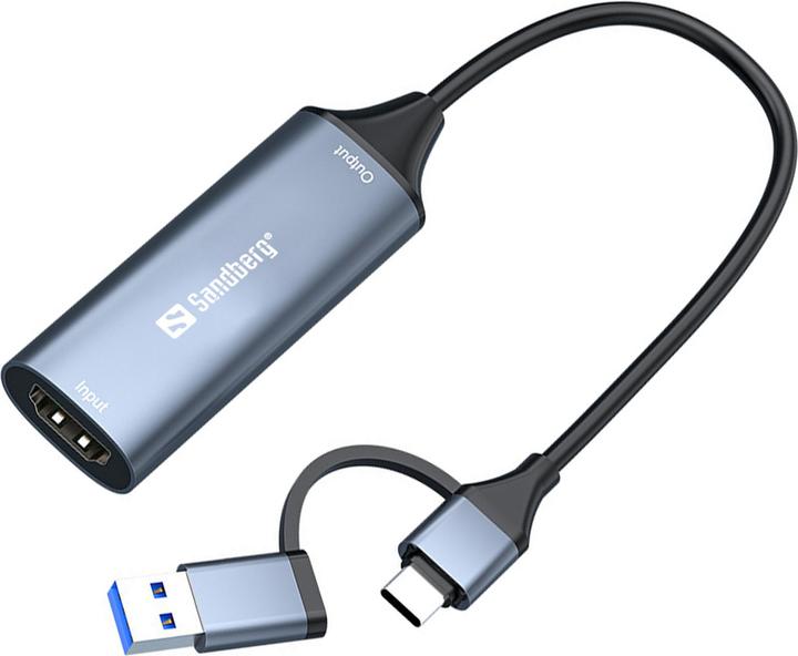 Produktbild Sandberg HDMI Capture Link to USB-C/A (USB Typ-C, 1 cm)
