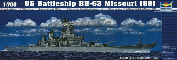 Produktbild Trumpeter Schlachtschiff USS Missouri BB-63 1991