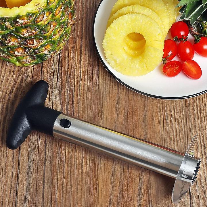 Actual product image ASMI Stainless steel pineapple corer, pineapple slicer black