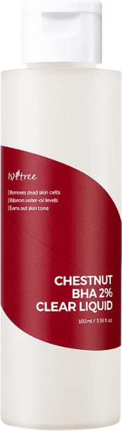 Isntree Chestnut BHA 2% Clear Liquid 100ml 3.38 fl oz Dual Care for Pores with BHA and Chestnut Shell (100 ml)