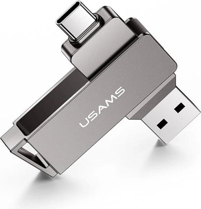 Image du produit Usams Lecteur flash USB-C + USB 3.0 rotatif haute vitesse (256 Go, USB 3.0)