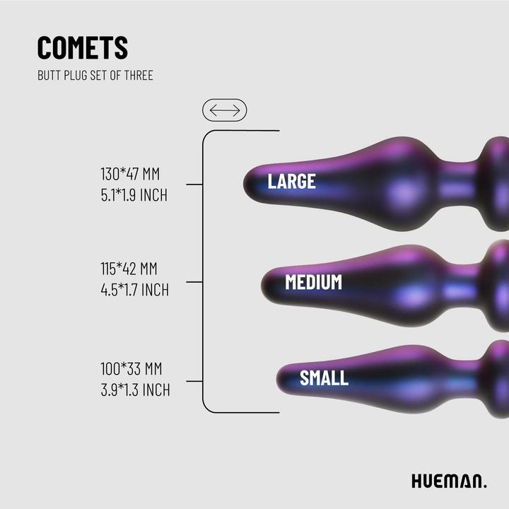 Actual product image Hueman Comets Anal PlugSet