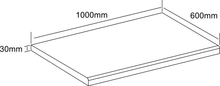 Actual product image VCM Worktop Kitchen worktop kitchen Fasola (100 x 60 x 3 cm)