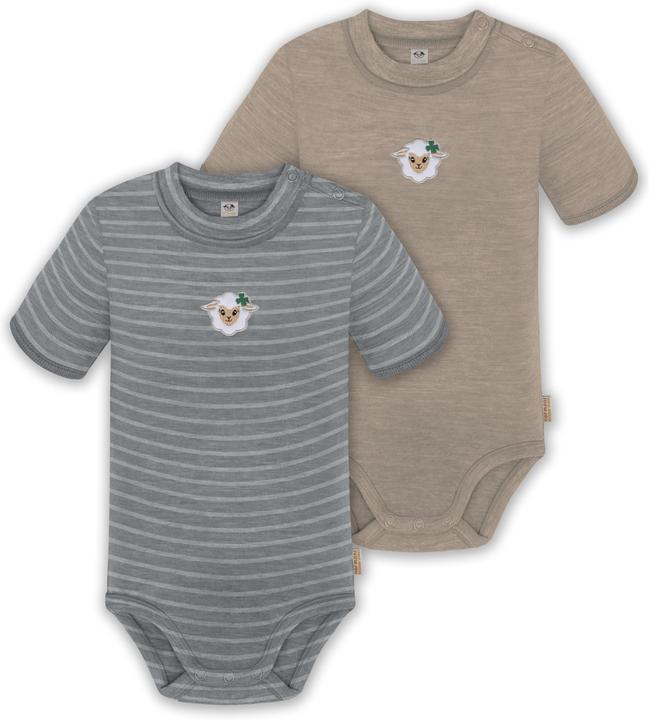 Immagine prodotto Normani Set di 2 body baby merino a maniche corte "Tihoi" - 9317 (86)