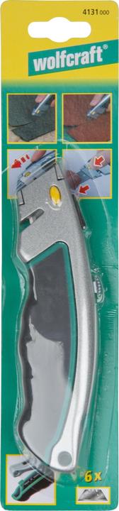 Image du produit wolfcraft Cutter lame trapèze à changement de lame rapide, avec lame rétractable (Cutters)