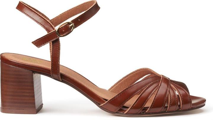Produktbild La Redoute Collections Leder-Sandaletten mit mittelhohem Absatz (40)