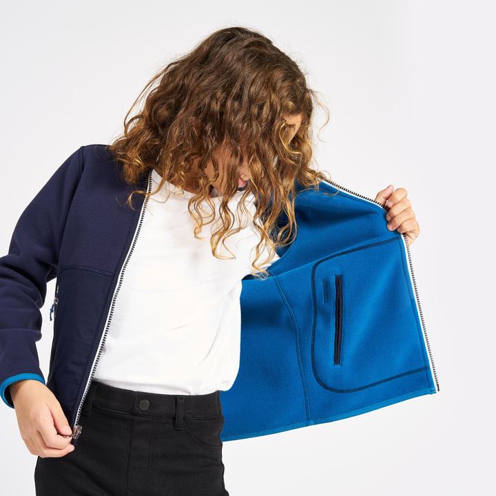 Image du produit Tribord Veste polaire voile enfants réversible chaud 500 bleu marine/bleu (116)