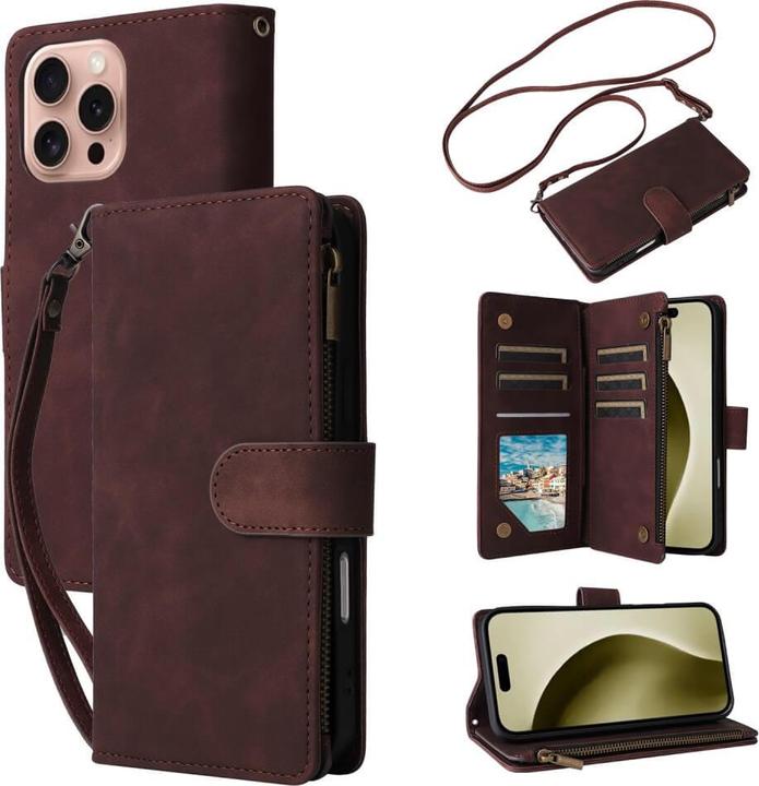 Actual product image Cover-Discount iPhone 16 Pro - Wallet case with lanyard (Apple iPhone 16 Pro)