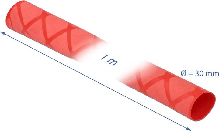 Productafbeelding Delock Krimpkous X-patroon antislip 1 m x 30 mm rood (1 x)