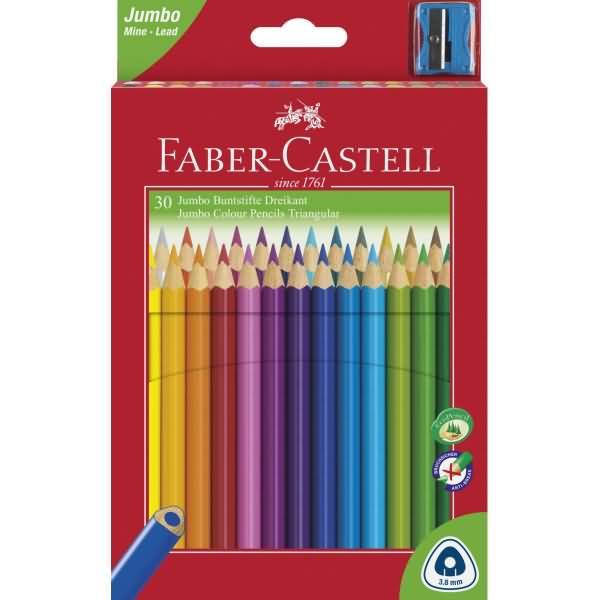 Immagine prodotto Faber-Castell Pastelli triangolari Jumbo, confezione da 30 pezzi (Ordinati, 30 x)