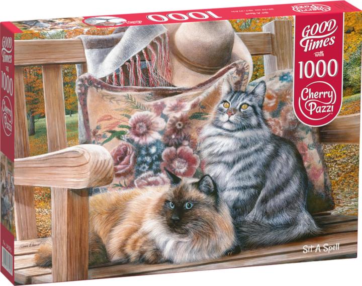 Actual product image Cherry Pazzi Puzzle cat sitting 1000 pieces (1000 pieces)