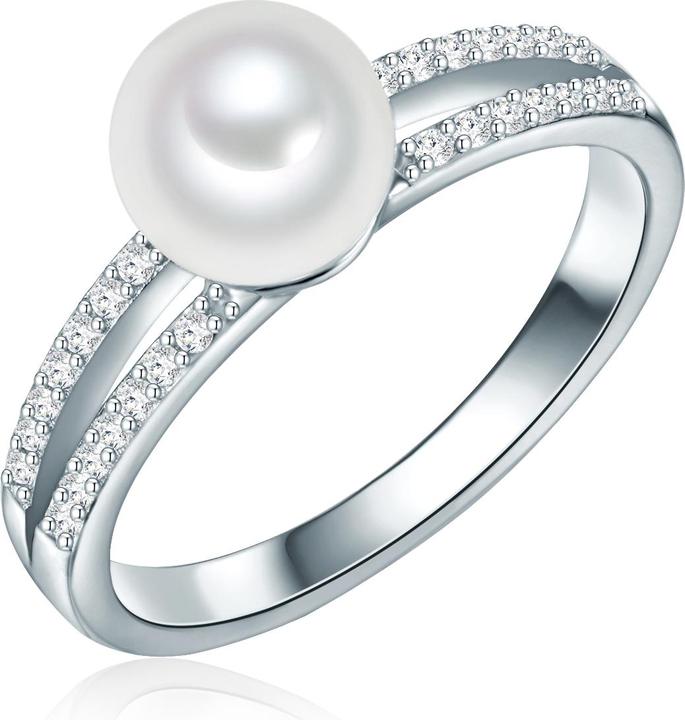 Valero Pearls Damen Sterling Silber Zirkonia Süsswasser-Zuchtperle silber - 32364