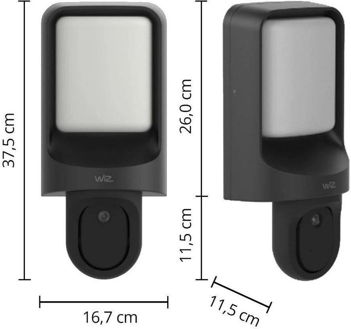Actual product image WiZ Outdoor wall light with camera (1920 x 1080 Pixels)