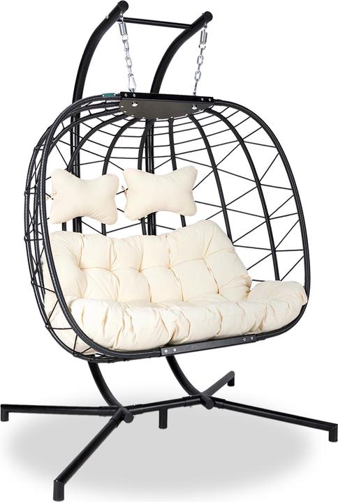 Produktbild ® Hängesessel Twin mit Gestell & weichem Kissen für 2 Personen (200 kg)