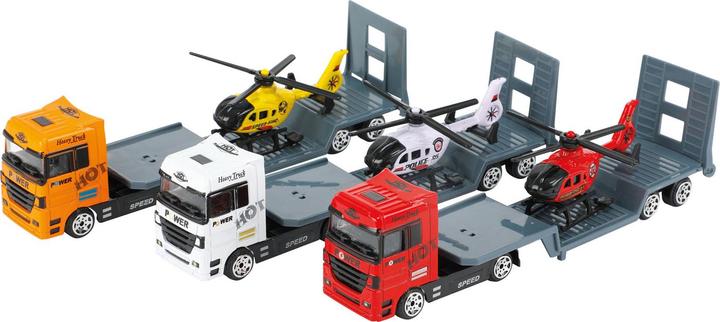 Produktbild Toi-Toys Metall-LKW mit Sattelauflieger und Hubschrauber
