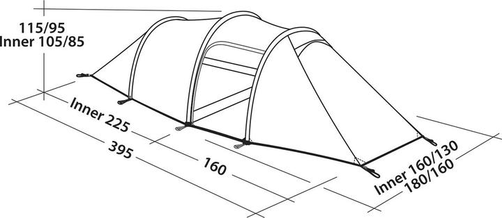 Actual product image Robens Voyager 3EX (Tunnel tent, 3.60 kg, 3 persons)