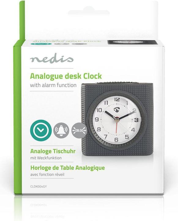 Produktbild Nedis Wecker, analog, graues Licht