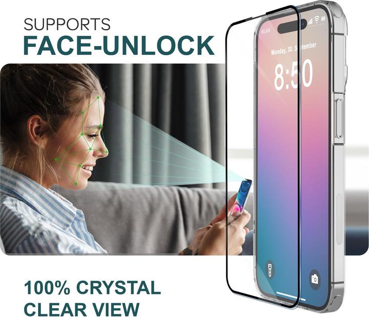 Produktbild Nalia 2x Schutzglas & 1x Schablone (2 Stück, Apple iPhone 16 Pro Max)