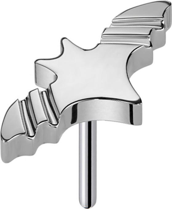 Star Piercing Threadless Basic Fledermaus silber (ohne Messing, Titan G23)
