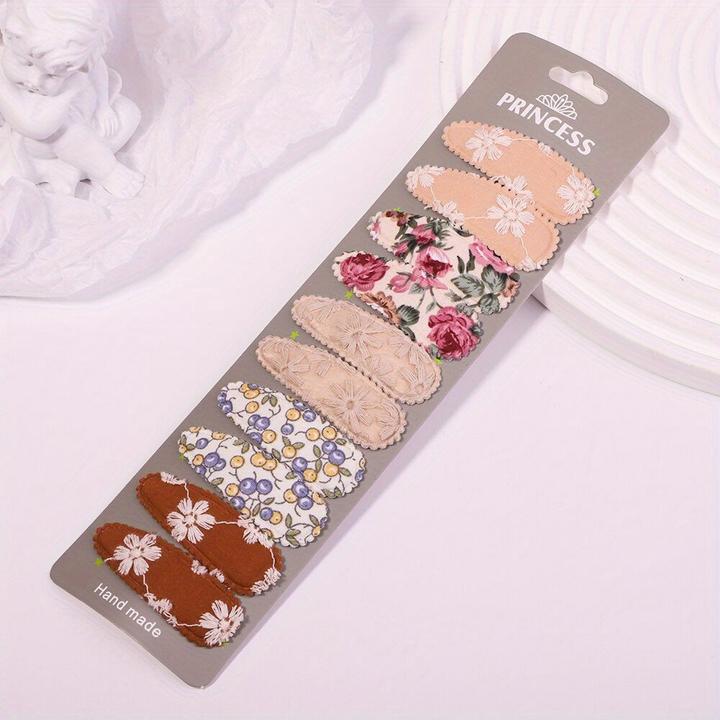Activity Board 10 Stück Baby gestreifte karierte florale Haarspangen, dekorativer Haarschmuck (10 Stk.)