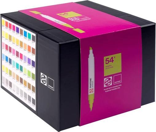 Immagine prodotto Talens Penna a punta di feltro Pantone 54 set primario (Multicolore, 3 mm)